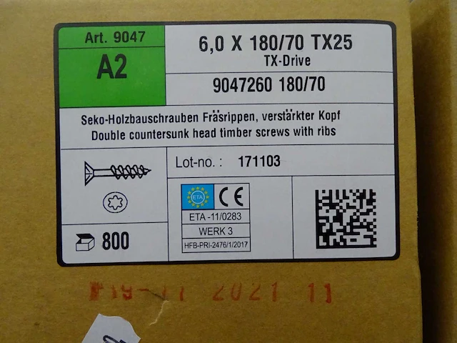 6.0 - rvs schroef (5x) - afbeelding 2 van  3