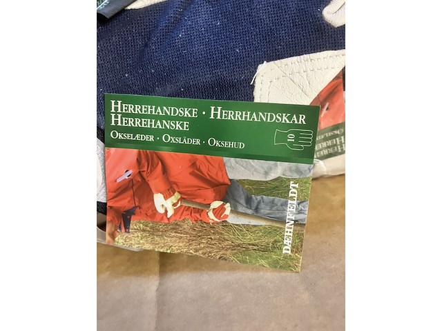 60 x tuinhandschoen maat 10 met leer en stof super mooie - afbeelding 3 van  9