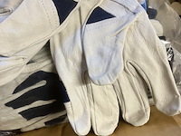 60 x tuinhandschoen maat 10 met leer en stof super mooie - afbeelding 5 van  9