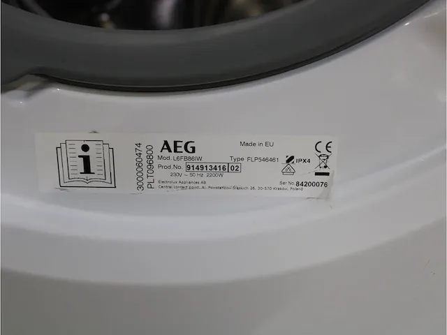 6000 series | lavamat prosense technology wasmachine & aeg 6000 series | lavatherm prosense technology droger - afbeelding 5 van  8
