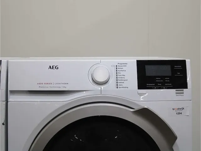 6000 series | lavamat prosense technology wasmachine & aeg 6000 series | lavatherm prosense technology droger - afbeelding 6 van  8