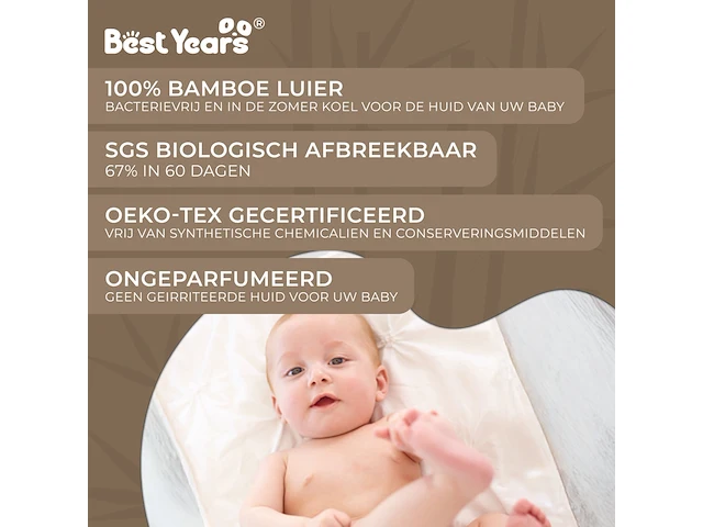 600x bamboe luier maat l 9-14 kg best years - afbeelding 3 van  4