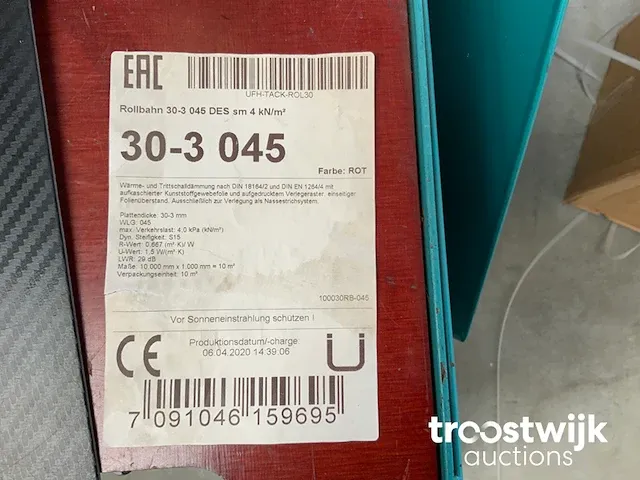 60m² vloerverwarming 30 mm tackersysteem isolatierol - afbeelding 7 van  7
