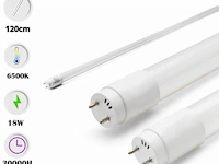 60x t8 led buizen – 18w – 120cm – 6500k koud wit – fluorescerende vervanging – 25.000h - afbeelding 1 van  5