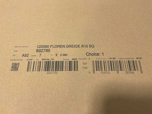 69,1m² iris ceramica - wand- en vloertegel - 120x60 cm - greige - afbeelding 7 van  8