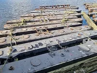 6x aanmeer catamaran/ponton met stootrand