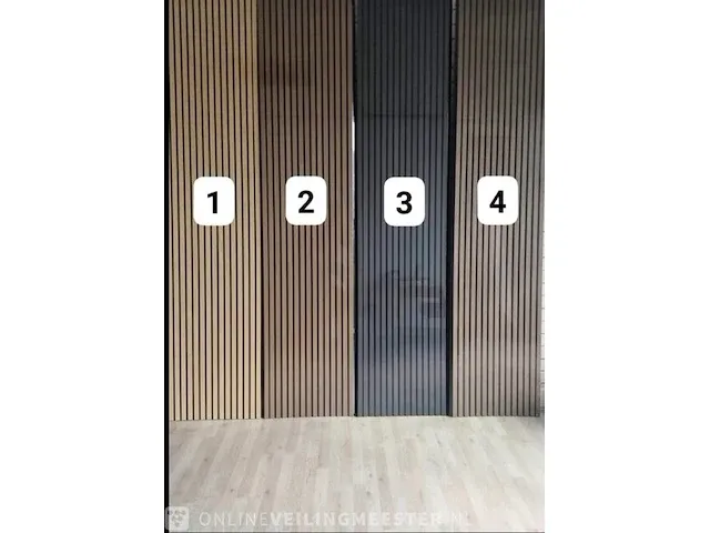 6x akoestisch wandpaneel per 2 in doos, 3. black wood, bouwjaar 2024 - afbeelding 2 van  3