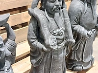 6x beeld, boeddha/monnik, zwart/antra - afbeelding 2 van  14