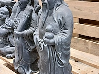 6x beeld, boeddha/monnik, zwart/antra - afbeelding 4 van  14