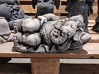 6x beeld, boeddha/monnik, zwart/antra - afbeelding 5 van  14