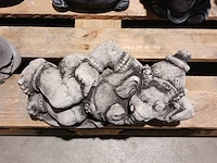 6x beeld, boeddha/monnik, zwart/antra - afbeelding 6 van  14