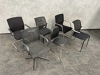 6x conferentiestoel designmix zwart/chroom - afbeelding 15 van  22