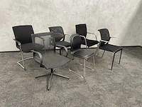 6x conferentiestoel designmix zwart/chroom - afbeelding 1 van  22