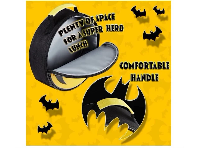 6x dc comics batman backpack - school bag and lunch bag - afbeelding 6 van  7