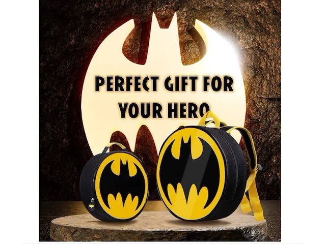 6x dc comics batman backpack - school bag and lunch bag - afbeelding 4 van  7