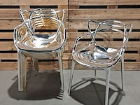 6x design stoel, kartell, masters, goud & zilver, design philippe starck with eugeni quitllet - afbeelding 1 van  7