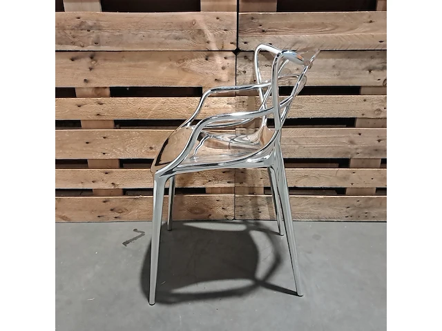6x design stoel, kartell, masters, goud & zilver, design philippe starck with eugeni quitllet - afbeelding 3 van  7