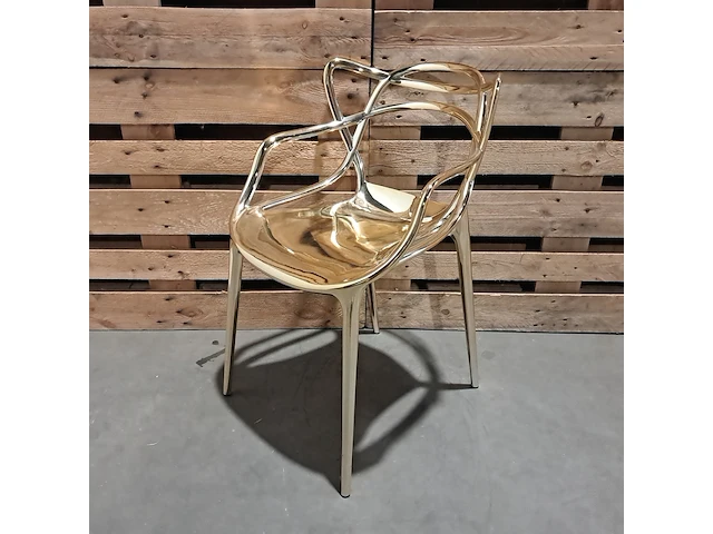 6x design stoel, kartell, masters, goud & zilver, design philippe starck with eugeni quitllet - afbeelding 5 van  7