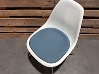 6x design stoel met vast zitkussen, vitra., eames, blauw & groen - afbeelding 3 van  9