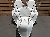 6x design stoel met vast zitkussen, vitra., eames, blauw & groen - afbeelding 7 van  9