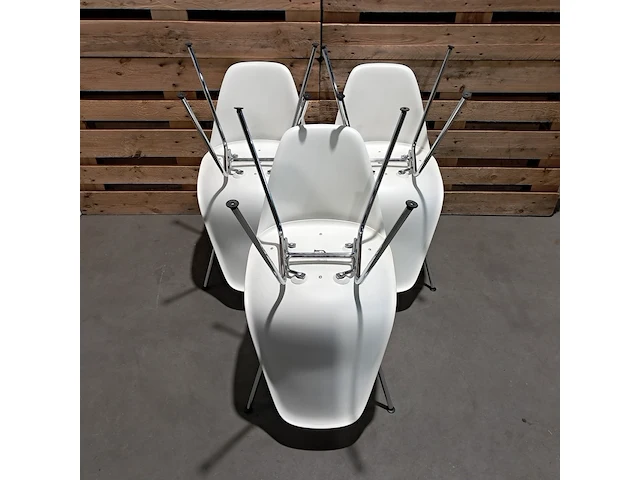 6x design stoel met vast zitkussen, vitra., eames, groen - afbeelding 3 van  7