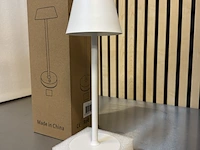 6x design tafellamp verschillende kleuren wit licht, dimbaar en oplaadbaar usb-c, wit - afbeelding 4 van  6