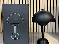 6x design tafellamp verschillende kleuren wit licht, dimbaar en oplaadbaar usb-c, zwart - afbeelding 1 van  5