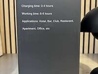 6x design tafellamp verschillende kleuren wit licht, dimbaar en oplaadbaar usb-c, zwart - afbeelding 5 van  5