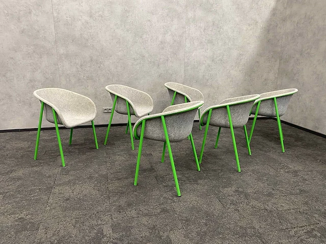 6x devorm - duurzame design stoel - pet-vilt - afbeelding 4 van  5