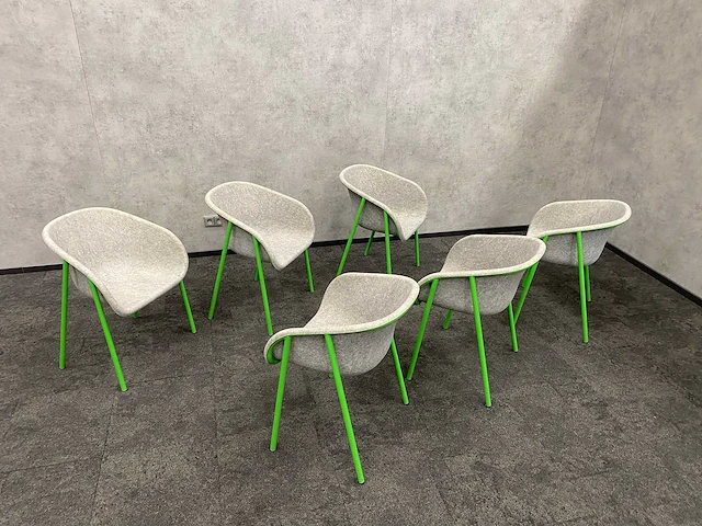6x devorm - duurzame design stoel - pet-vilt - afbeelding 5 van  5