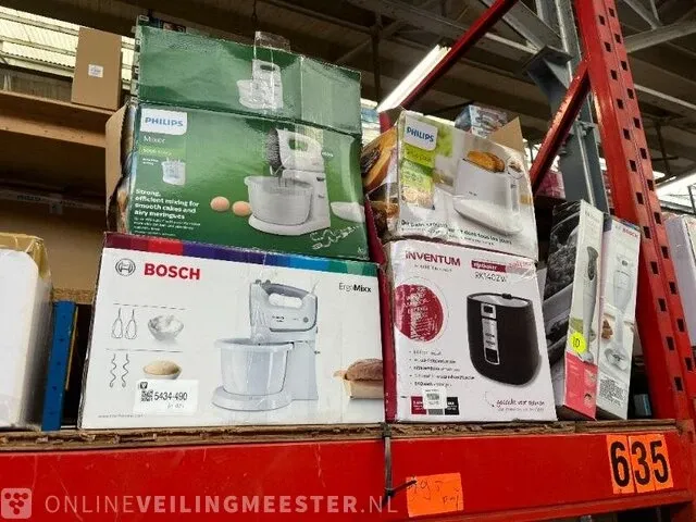 6x diverse keukenapparaten bosch, blokker, inventum, philips - afbeelding 1 van  5