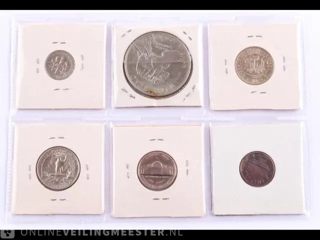6x diverse munten - afbeelding 2 van  2
