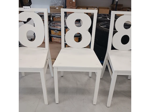 6x eetkamer stoel met nummer - afbeelding 5 van  8