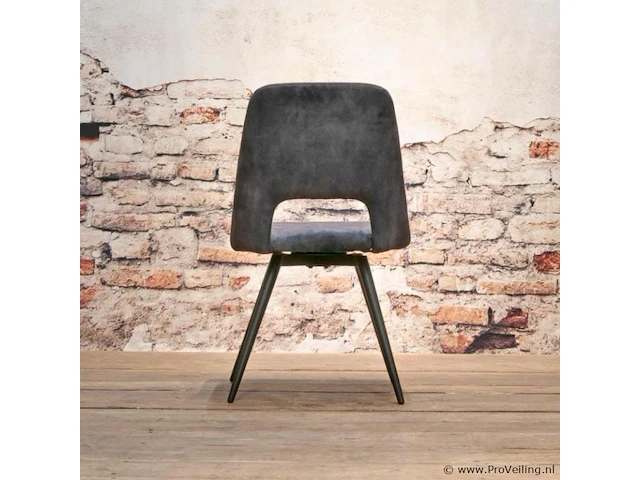 6x eetkamerstoel beyon zonder arm - draaibaar - adore donker grijs / dark grey - afbeelding 5 van  5