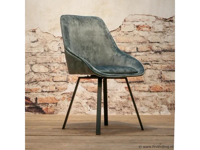 6x eetkamerstoel dean zonder arm - draaibaar - adore licht blauw / light blue - afbeelding 1 van  4