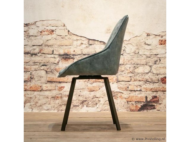 6x eetkamerstoel dean zonder arm - draaibaar - adore licht blauw / light blue - afbeelding 3 van  4