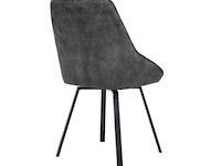 6x eetkamerstoel don zonder arm - draaibaar - adore donkergrijs / dark grey - afbeelding 3 van  5