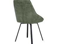 6x eetkamerstoel don zonder arm - draaibaar - adore groen - afbeelding 4 van  5