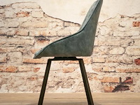 6x eetkamerstoel don zonder arm - draaibaar - adore licht blauw / light blue - afbeelding 3 van  4