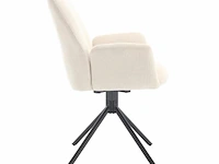 6x eetkamerstoel donny met arm - draaibaar - touch ivory 02 - afbeelding 3 van  5