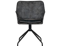 6x eetkamerstoel maestro met arm - draaibaar - adore donker grijs / dark grey - afbeelding 4 van  4