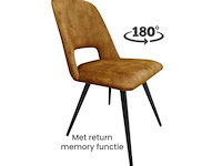 6x eetkamerstoel pablo zonder arm - draaibaar - adore goud / geel - afbeelding 1 van  4