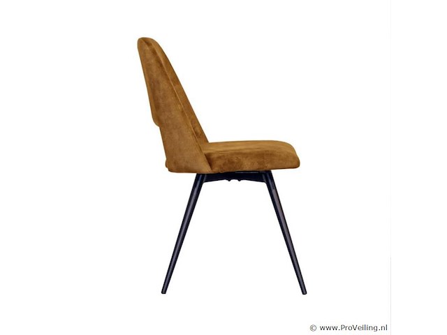 6x eetkamerstoel pablo zonder arm - draaibaar - adore goud / geel - afbeelding 3 van  4