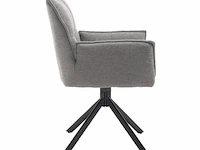 6x eetkamerstoel prego met arm - draaibaar - alpine 149 grijs - boucle stof - afbeelding 3 van  3
