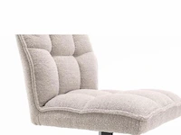 6x eetkamerstoel prego zonder arm - draaibaar - alpine 01 beige - boucle stof - afbeelding 4 van  5