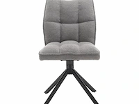 6x eetkamerstoel prego zonder arm - draaibaar - alpine 149 grijs - boucle stof - afbeelding 2 van  4