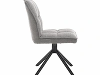 6x eetkamerstoel prego zonder arm - draaibaar - alpine 149 grijs - boucle stof - afbeelding 3 van  4