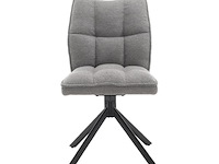 6x eetkamerstoel prego zonder arm - draaibaar - alpine 149 grijs - boucle stof - afbeelding 2 van  4