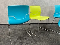 6x gaber slot - nestelbare kantinestoel - blauw, groen - afbeelding 4 van  6