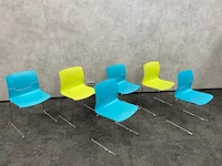 6x gaber slot - nestelbare kantinestoel - blauw, groen - afbeelding 5 van  6